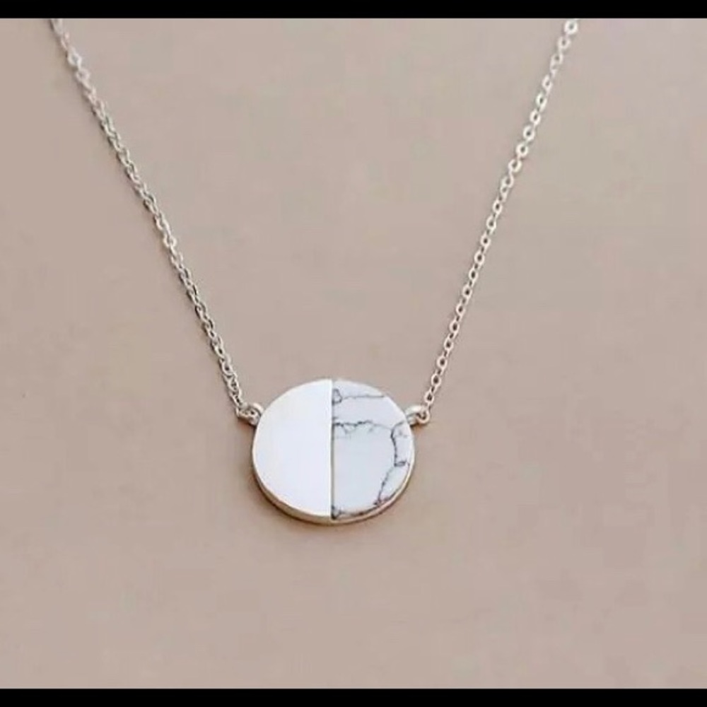 New sterling silver and marble necklace